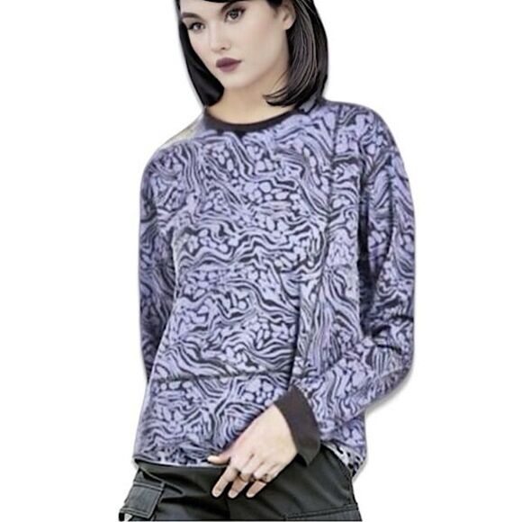 NWT Johnny Was Calme Seamed Oversized Pullover Sweatshirt - Picture 1 of 12
